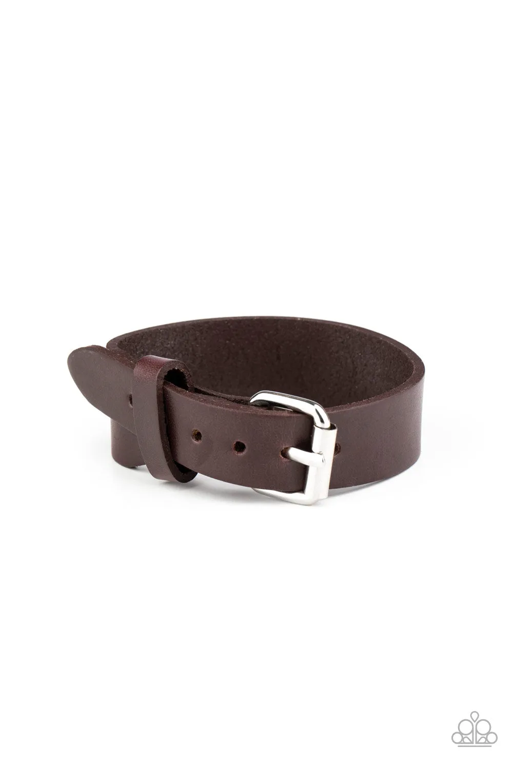 Tougher Than Leather - Brown Paparazzi Bracelet