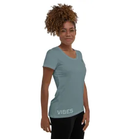 TOV Damen Sport T-Shirt VIBES (Graublau)