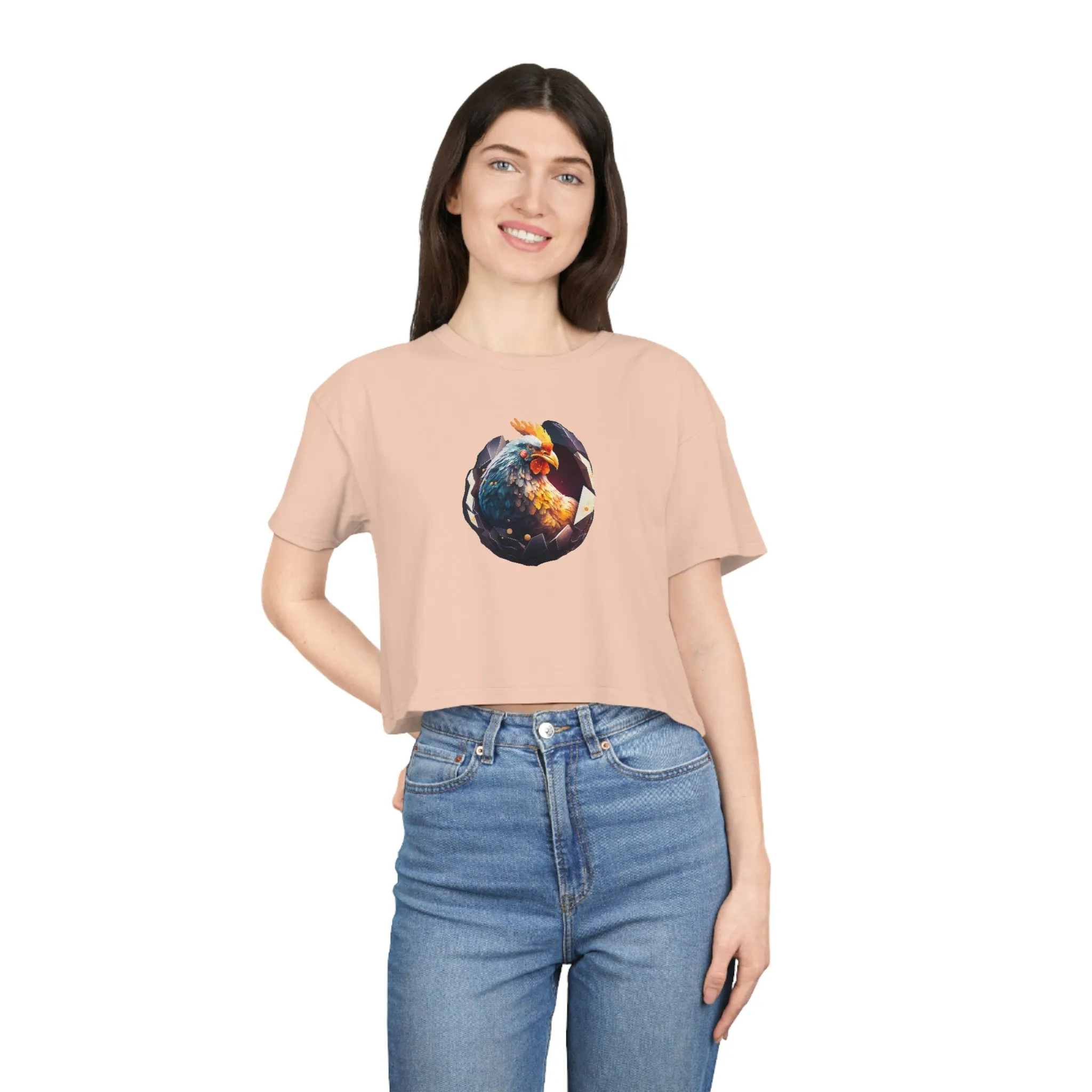 Women's Chicken Bash Crop Tee