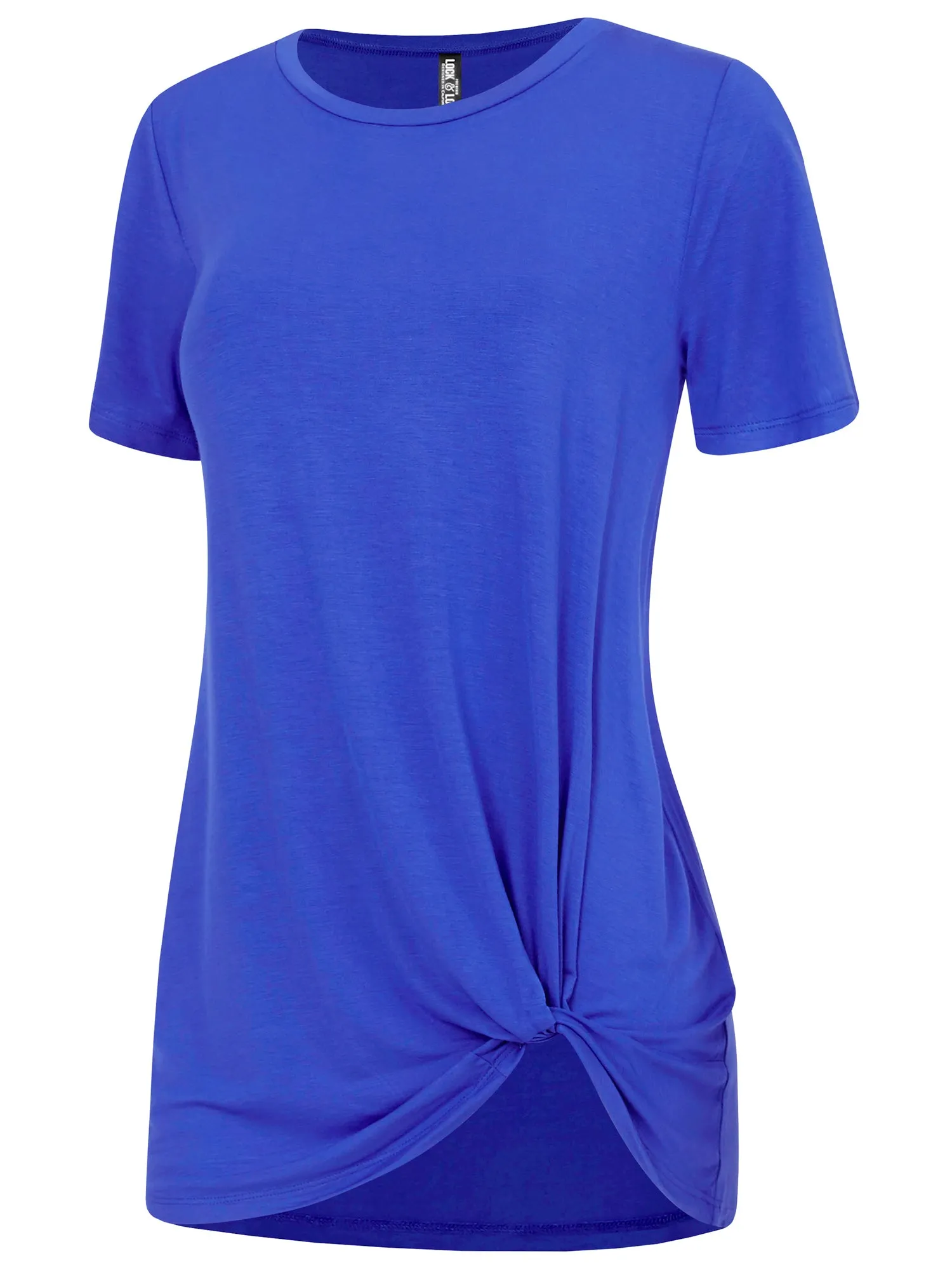 Women's Twist Front Short Sleeve Tunic Tee